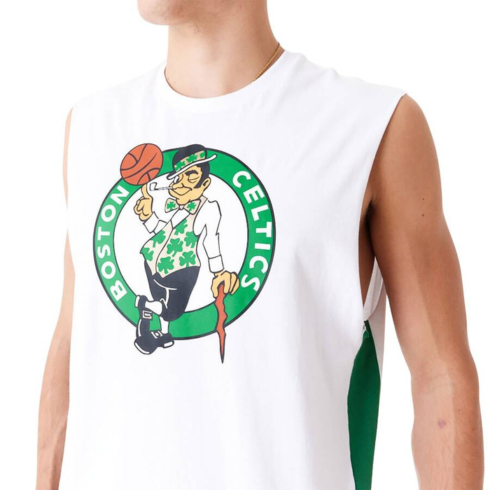 New Era NBA Colour Block Boston Celtics Tank Top white
