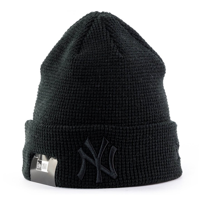 Czapka zimowa New Era Essential Waffle MLB New York Yankees black