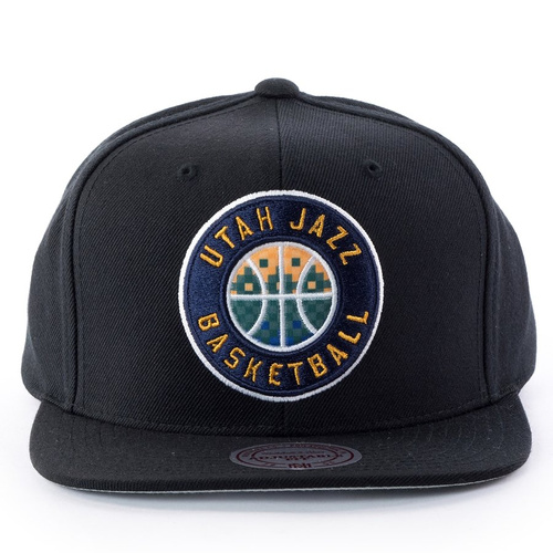 Czapka z daszkiem Mitchell and Ness snapback Easy Three Digital XL Utah Jazz black