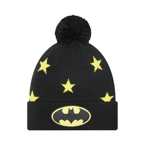 New Era Batman Star Kids Bobble Beanie hat black