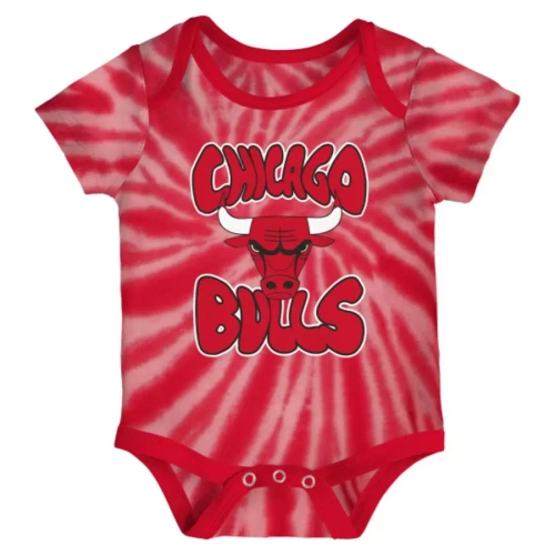 NBA Licensed body dziecięce Chicago Bulls Monterey Tie Dye red / white (2pack)