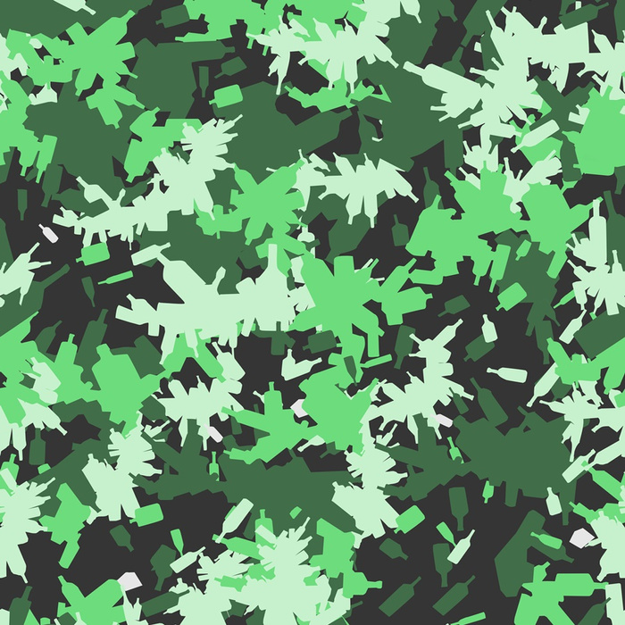 PREORDER Proton x Melanżowe x Akcesoria Tekstylne xMAT Wear reversible shorts Bottle Camo white / black / camo