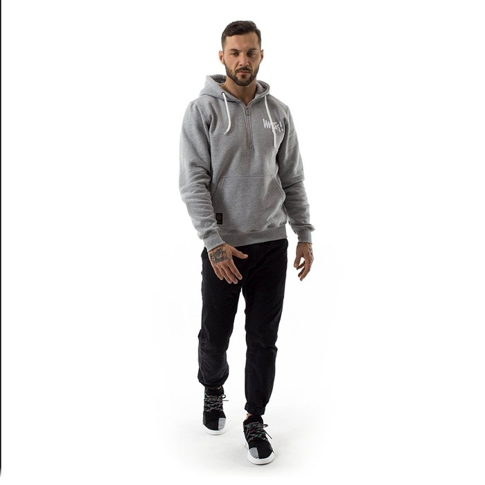 Bluza męska Mass Denim hoody Half Zip Signature Anniversary light heather grey