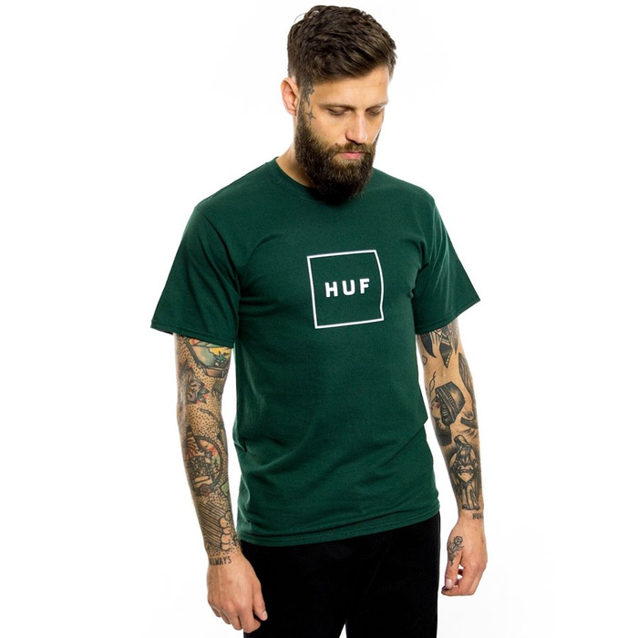 HUF koszulka męska Essentials Box dark green