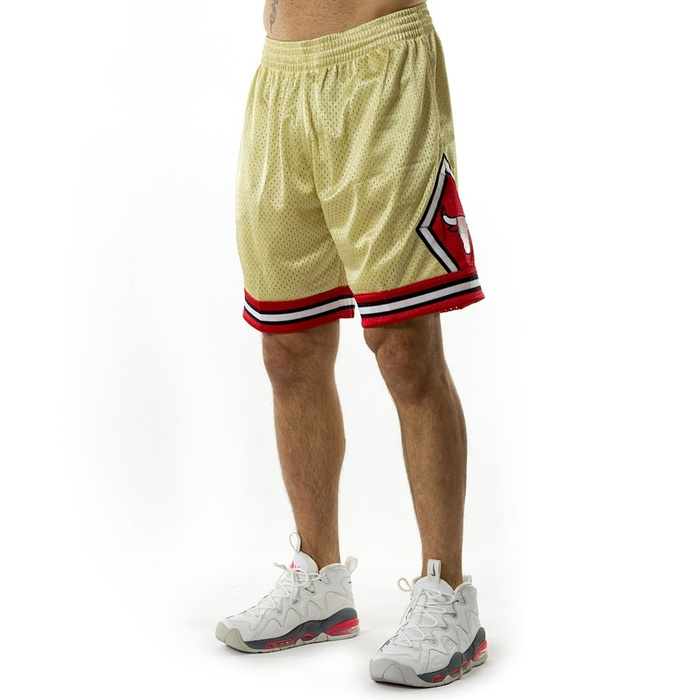 Mitchell and Ness QS Gold Swingman Shorts Chicago Bulls gold / red