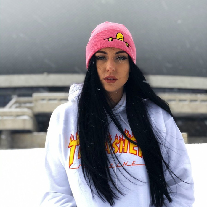 Thrasher sweatshirt hoody WMNS Flame Logo white