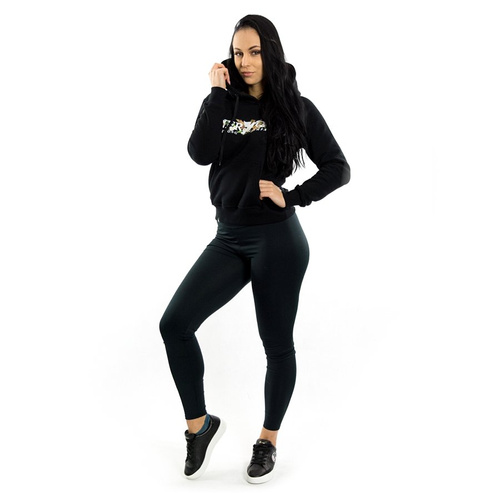 Bluza damska z kapturem Nervous hoodie Classic Garden black