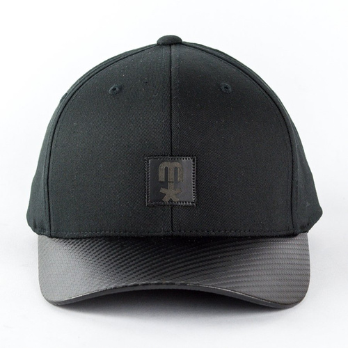 MLimited dad cap flexfit Leather Patch black