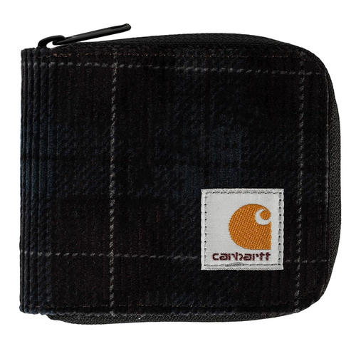 Carhartt WIP wallet Flint Zip Corduroy breck check print grove