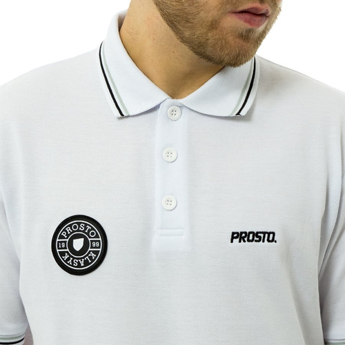 Koszulka męska Prosto Klasyk polo Clubz white