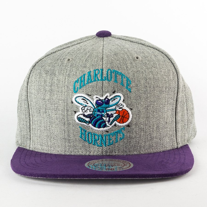 Czapka Mitchell and Ness snapback Heather Micro Charlotte Hornets grey heather / purple