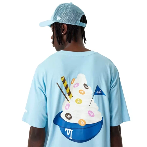 New Era koszulka męska Ice Cream Oversized MLB Los Angeles Dodgers light blue