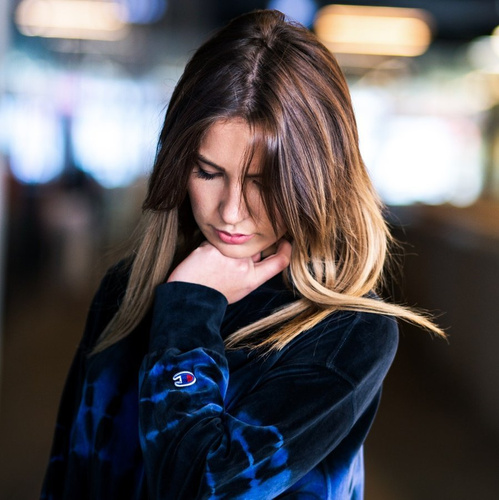 Champion sweatshirt crewneck Premium Reverse Weave Tie Dye Higneck Velour black / blue (113633/F20/BS505)