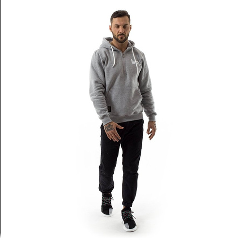 Bluza męska Mass Denim hoody Half Zip Signature Anniversary light heather grey