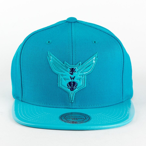 Mitchell and Ness snapback Patent 2 Tone Charlotte Hornets blue