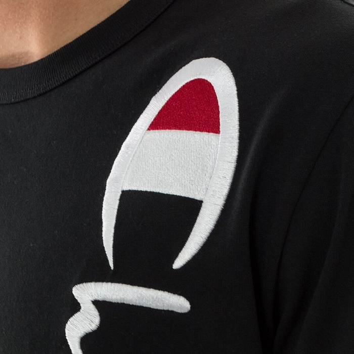 Champion t-shirt Reverse Weave Vertical Script Logo Back black (212975/S19/KK001)