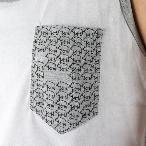 Koszulka męska Boar Clothing singlet Samar white / grey heather