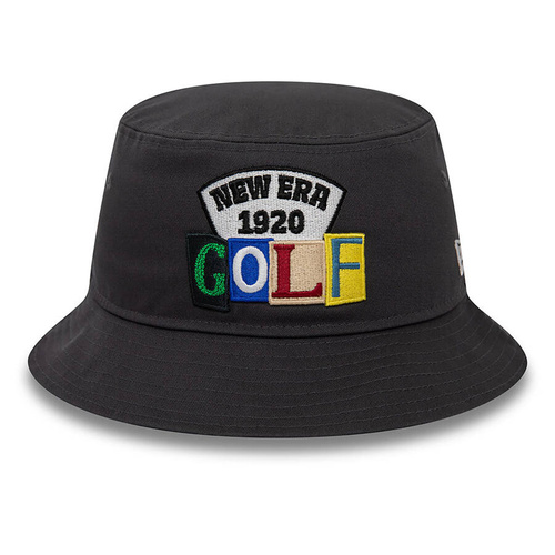 New Era Golf Lettering Bucket Hat black