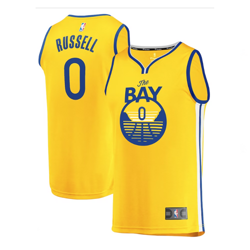 Fanatics Replica Jersey NBA Statement Edition Golden State Warriors D'Angelo Russell yellow (Youth Collection)