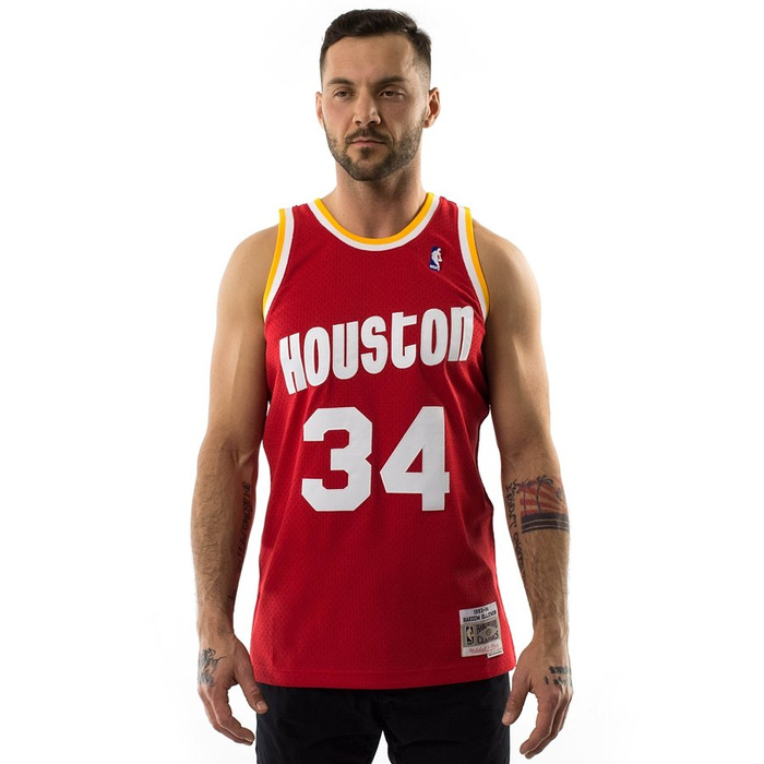 Mitchell and Ness swingman jersey Houston Rockets Hakeem Olajuwon 1993-94 red