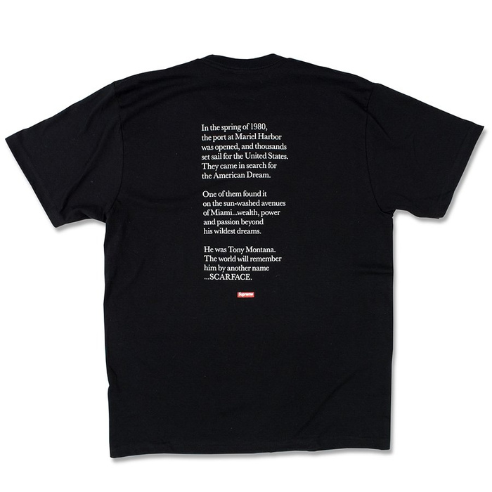 Supreme Tシャツ scarface 黒 Koszulka męska Supreme t-shirt Scarface Shower Tee black