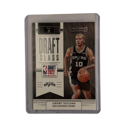 Jeremy Sochan Panini card + toploader NBA Draft Class 2022 San Antonio Spurs