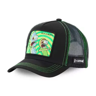 CapsLab Casquette Trucker Rick&Morty black/lime