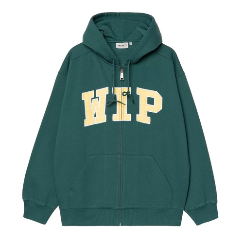Carhartt WIP rozpinana bluza męska z kapturem Hooded WIP Sweat Jacket rainforest stone washed