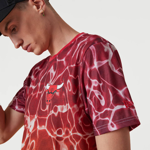 New Era t-shirt NBA Team Color Water Chicago Bulls red / yellow