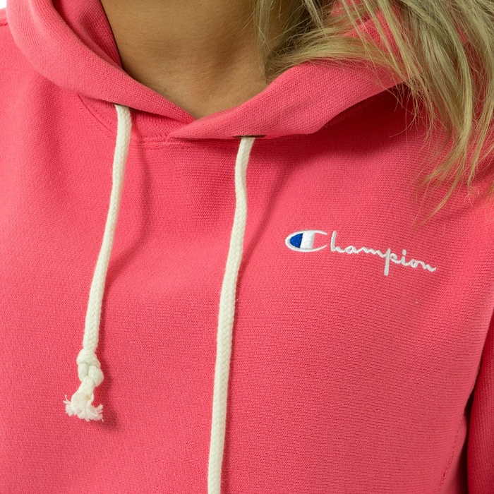 Champion sweatshirt hoody WMNS Reverse Weave Emb. Small Script Logo salmon (111556/S19/PS106)