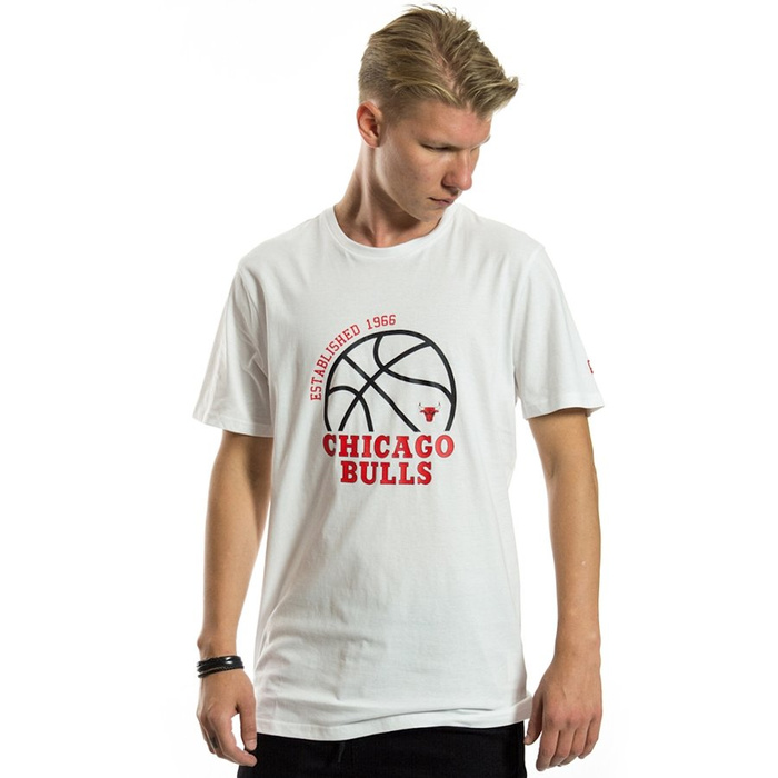 New Era t-shirt NBA Graphic Ball Chicago Bulls white