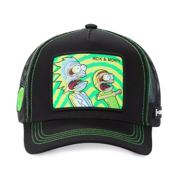 CapsLab Casquette Trucker Rick&Morty black/lime