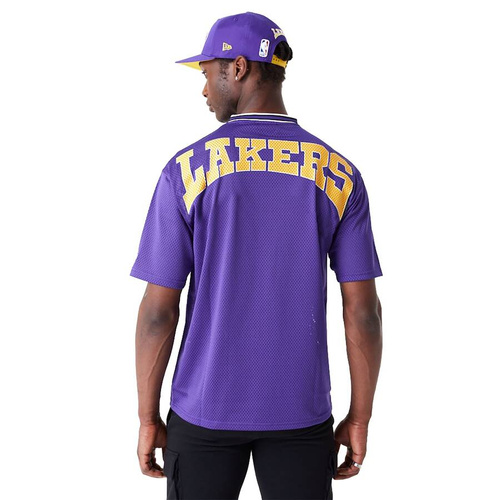 New Era koszulka męska Arch Graphic Jersey T-Shirt NBA Los Angeles Lakers purple