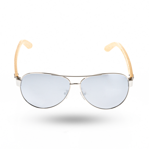NewBadLine okulary przeciwsłoneczne Patrol Bamboo Polarized wood / silver-mirror