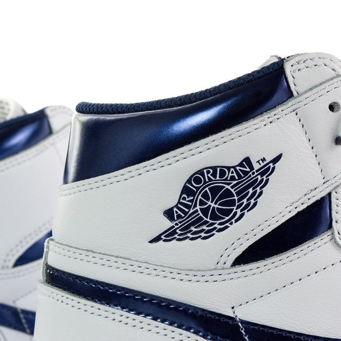  Buty do koszykówki Air Jordan 1 Retro OG "Metallic Navy" white (555088-106) TM