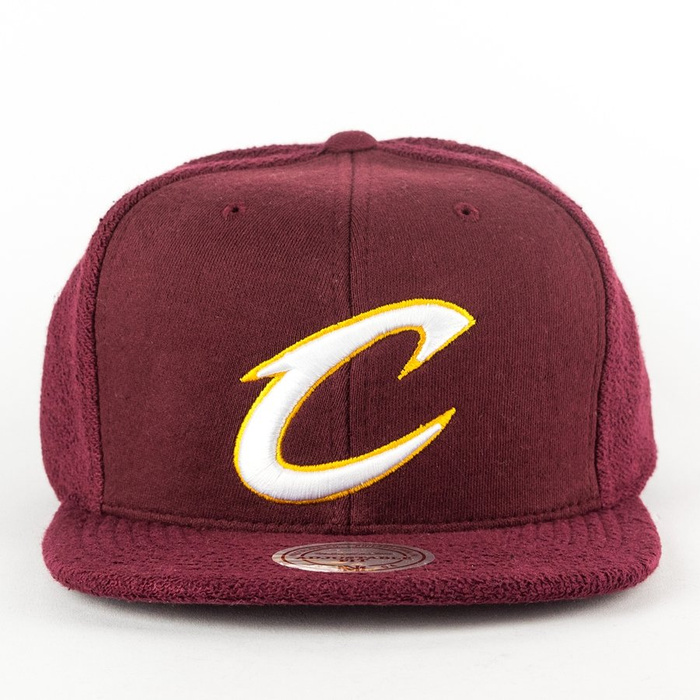 Mitchell and Ness snapback Tonal Texture French Terry Cleveland Cavaliers burgundy