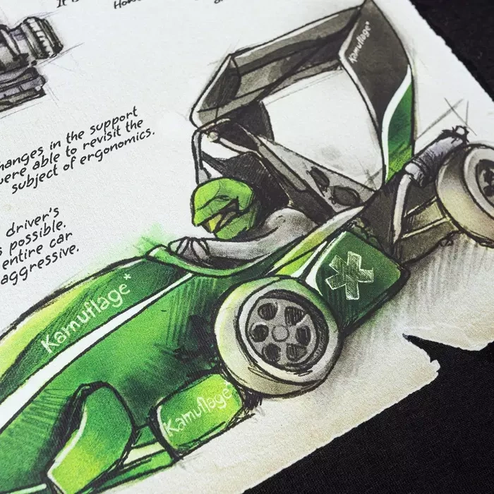 Kamuflage* koszulka męska Formula black