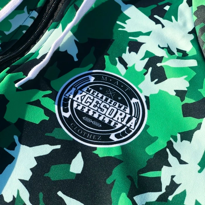  Proton x Melanżowe Akcesoria Tekstylne x MAT Wear bluza męska z kapturem Tech Zip Hoody Bottle Camo 