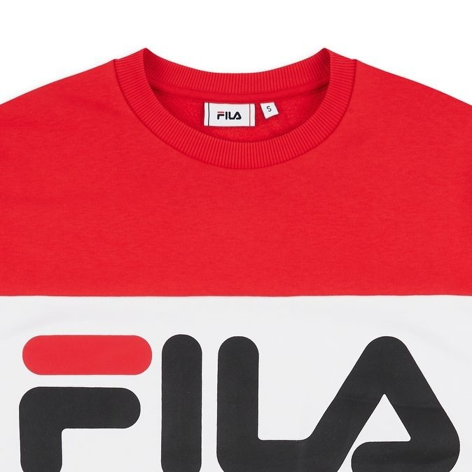 FILA sweatshirt crewneck Straight Blocked true red / black / bright white (681255-A089)