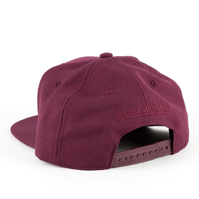 Czapka z daszkiem MAT Wear x Mitchell and Ness snapback MAT Script burgundy / white TM
