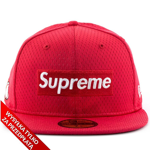 Czapka z daszkiem Supreme cap fitted Mesh Box Logo New Era 59FIFTY red