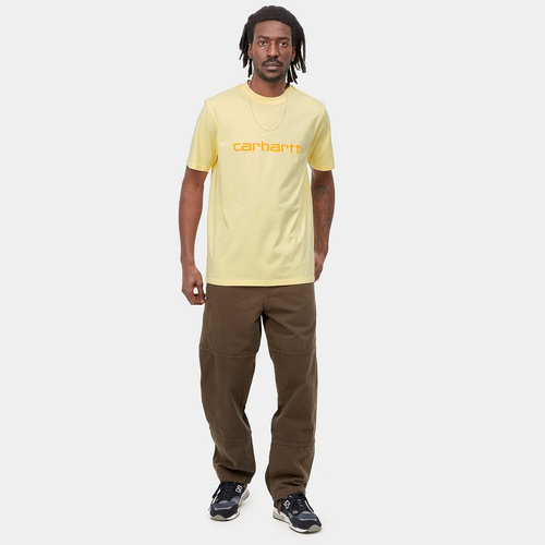 Koszulka męska Carhartt WIP t-shirt Script soft yellow / popsicle