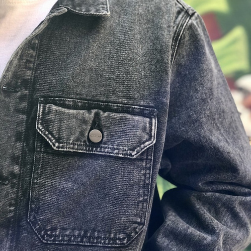 Carhartt WIP Stetson Jacket Organic Cotton Parkland black worn washed