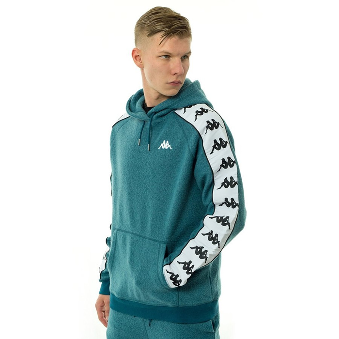 Bluza męska z kapturem Kappa hoody Foyle Outside Brush blue coral