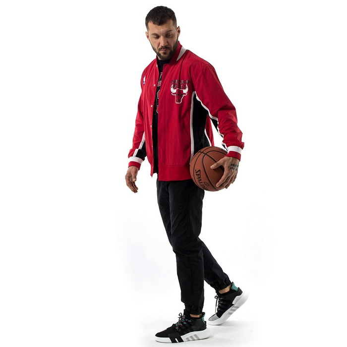 Mitchell and Ness kurtka męska NBA Authentic Warm Up Jacket Chicago Bulls red