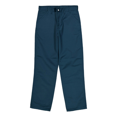 Carhartt WIP spodnie materiałowe męskie Simple Pant deep lagoon rinsed