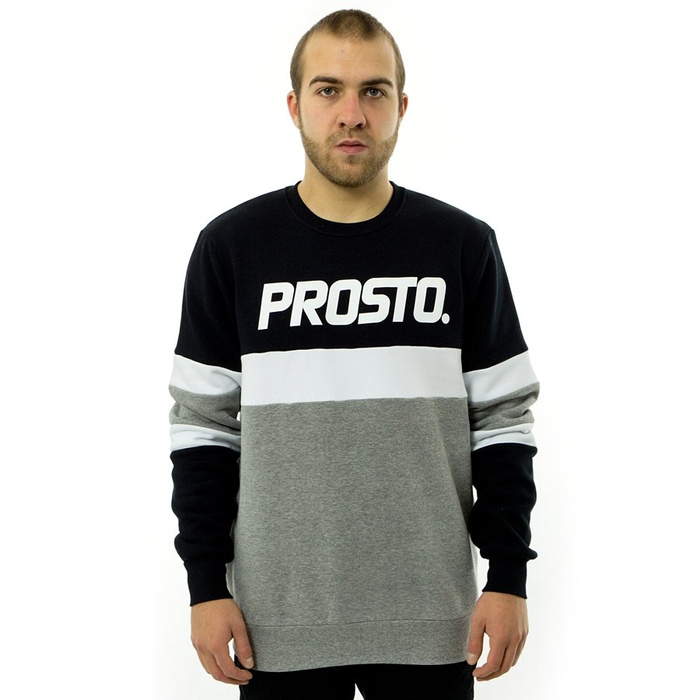 Bluza męska Prosto Klasyk crewneck Zenti black / grey