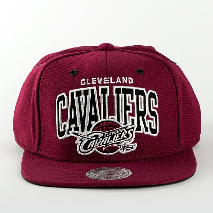 Czapka Mitchell and Ness snapback Black And White Arch Cleveland Cavaliers burgundy