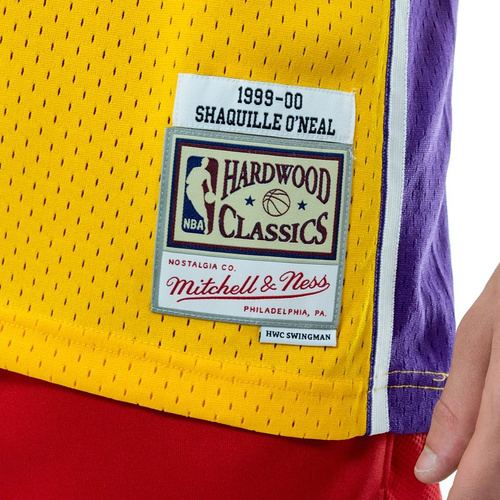 Koszulka męska Mitchell and Ness Swingman Jersey 2.0 HWC Los Angeles Lakers Shaquille O' Neal 1999-2000 yellow