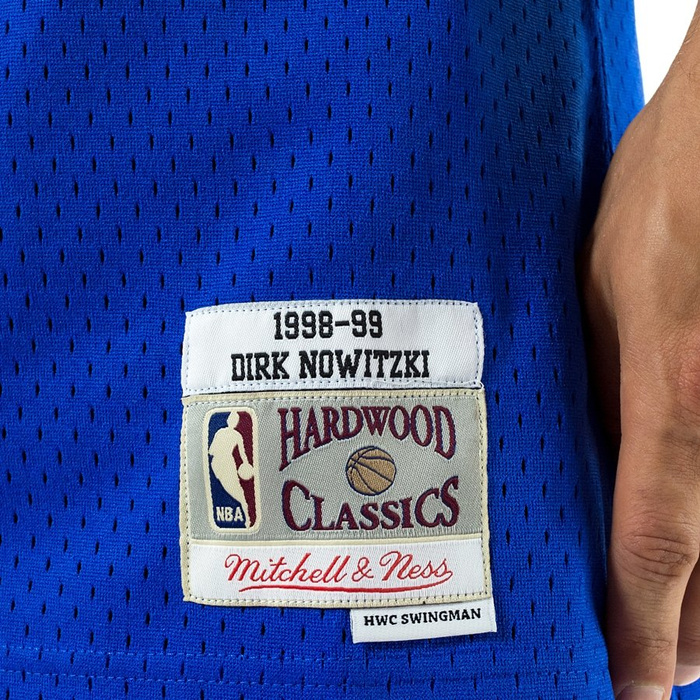 Mitchell and Ness Swingman Jersey HWC Dallas Mavericks Dirk Nowitzki 1998-99 blue